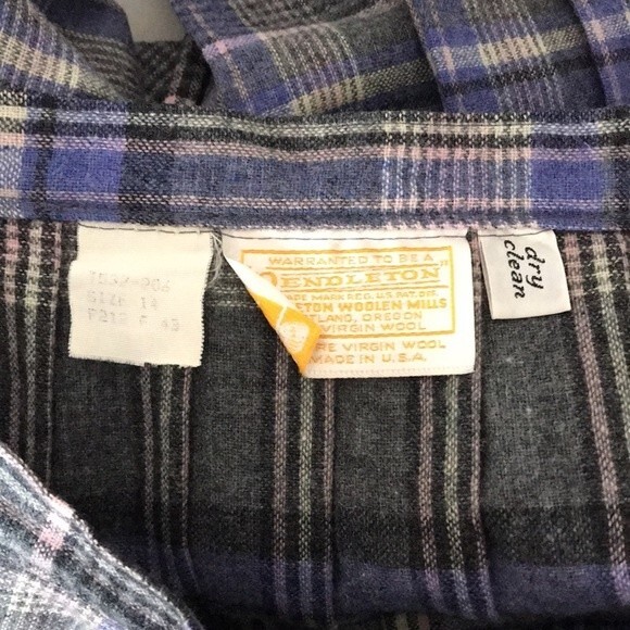 Vtg Pendleton ladies 100% wool pleated skirt size 14 modest sustainable - Picture 10 of 12